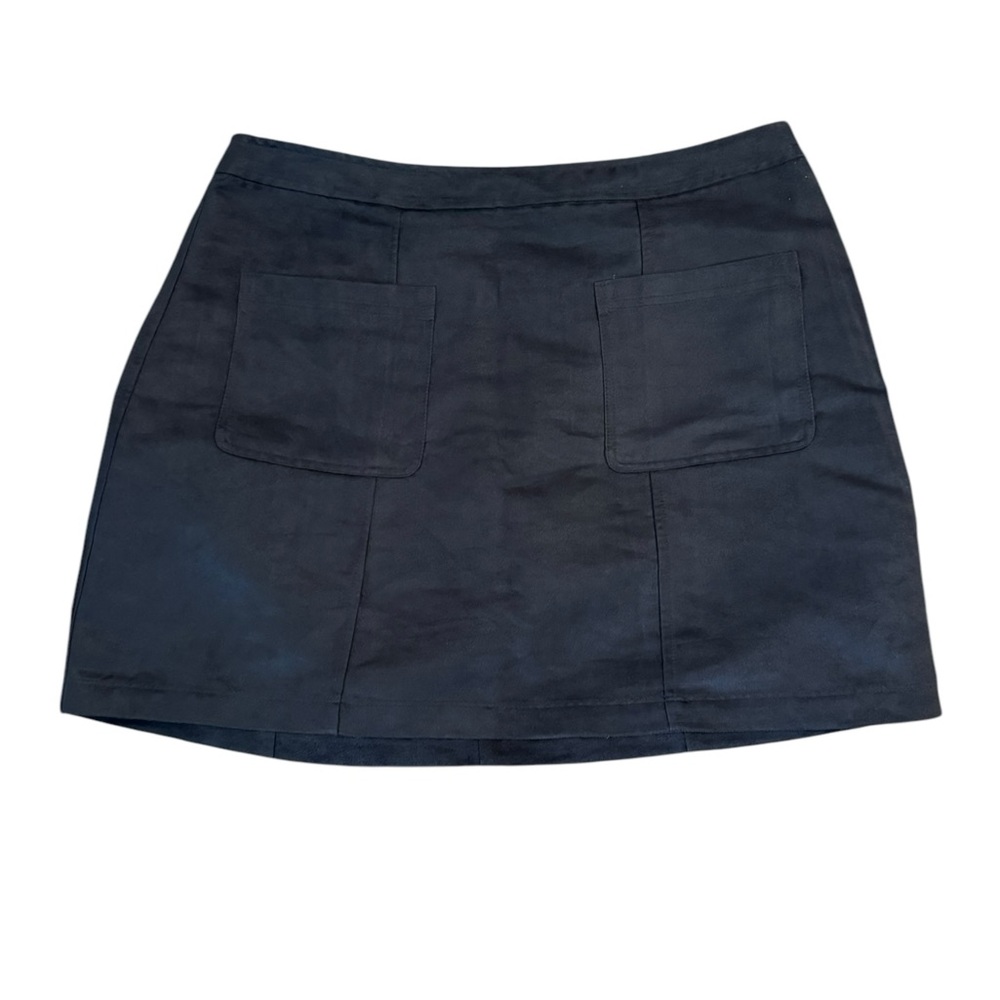 Black Suede Old Navy High Waisted Skirt